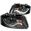 ANZO PROJECTOR HEADLIGHTS BLACK CLEAR for 06-08 Audi A3