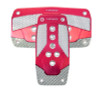 NRG Aluminum Sport Pedal A/T - Red w/Silver Carbon