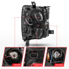ANZO  PROJECTOR Headlight BLACK CLEAR AMBER for 15-19 Silverado 2500HD