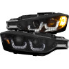 ANZO PROJECTOR HEADLIGHTS U-BAR BLACK CLEAR for 12-15 BMW F30 Sedan