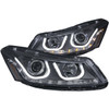 ANZO PROJECTOR HEADLIGHTS U-BAR BLACK CLEAR for 08-12 Accord 4Dr