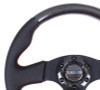 NRG 315mm Leather Trim w/ Red Stitching Carbon Fiber Steering Wheel