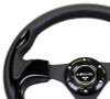 NRG New Age Sport Steering Wheel 320mm Black Leather w/ Black Inserts
