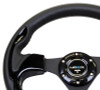 NRG New Age Sport Steering Wheel 320mm Black Leather w/ Black Inserts