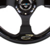 NRG New Age Sport Steering Wheel 320mm Black Leather w/ Black Inserts
