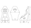 NRG FIA Competition Fabric Racing Seat (Large) - FRP-RS500