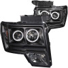 ANZO PROJECTOR HEADLIGHTS HALO LED BLACK (SMD LED) for 09-14 Ford F150