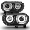ANZO PROJECTOR HEADLIGHTS DUAL HALO BLACK for 08-14 Challenger