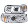 ANZO PROJECTOR HEADLIGHTS U-BAR CHROME CLEAR for 99-06 Sierra