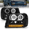 ANZO PROJECTOR HEADLIGHTS BLACK w/ HALO (CCFL) for 02-09 Trailblazer