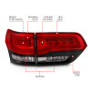 ANZO  L.E.D Tail Light RED/CLEAR (4PCS) for 14-17 Grand Cherokee