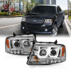 ANZO PROJECTOR HEADLIGHTS U-BAR CHROME CLEAR for 04-08 Ford F150 - 111287