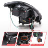 ANZO HEADLIGHTS BLACK PROJECTOR CLEAR HALO for 03-07 Nissan G35 Coupe