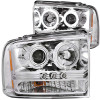 ANZO L.E.D PROJECTOR HEADLIGHTS CHROME CLEAR (SMD LED) 1PC for 05-07 F250