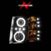 ANZO PROJECTOR HEADLIGHTS BLACK CLEAR (CCFL) for 07-13 Silverado 1500