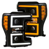 ANZO PROJECTOR PLANK STYLE SWITCHBACK HEADLIGHT BLACK / AMBER for 17-19 F250