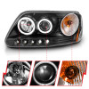 ANZO PROJECTOR HEADLIGHTS BLACK w/ HALO & LED (SMD LED) for 97-03 F150