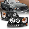 ANZO PROJECTOR HEADLIGHTS BLACK w/ HALO & LED (SMD LED) for 97-03 F150