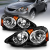 ANZO CRYSTAL HEADLIGHTS BLACK for 02-04 Acura RSX - 121209