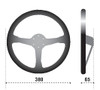 Sparco Competition R368 380mm Suede Steering Wheel w/ Yellow Stripe - 015R368MSN