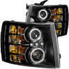 ANZO PROJECTOR HEADLIGHTS BLACK CLEAR for 07-13 Silverado 1500