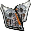 ANZO PROJECTOR HEADLIGHTS PLANK STYLE CHROME CLEAR for 10-14 Cadillac SRX
