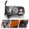 ANZO CRYSTAL HEADLIGHTS BLACK w/ L.E.D 1PC for 94-01 Ram 1500