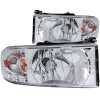 ANZO CRYSTAL HEADLIGHTS CHROME w/ L.E.D 1PC for 94-01 Ram 1500