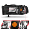 ANZO CRYSTAL HEADLIGHTS BLACK w/ CORNER LIGHT 2PC for 94-01 Ram 1500