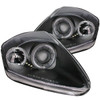 ANZO PROJECTOR HEADLIGHTS 2 HALOS BLACK for 00-05 Eclipse
