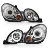 ANZO Projector Headlights w/ Halo Chrome for 1998-2005 Lexus Gs300