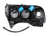 ANZO Projector Headlights w/ Halo Black for 1994-2001 Dodge Ram