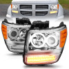 ANZO Projector Headlights w/ Halo Chrome (CCFL) G2 for 2007-2012 Dodge Nitro
