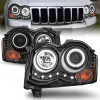 ANZO Projector Headlights w/ Halo Black (CCFL) for 2008-2010 Jeep Grand Cherokee