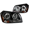 ANZO Projector Headlights Black for 2005-2007 Dodge Magnum