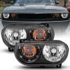ANZO CRYSTAL HEADLIGHT BLACK for 08-14 Challenger - 121526