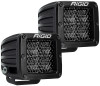 Rigid Industries D Series PRO Midnight Edition Lights - Spot - Diffused - Pair