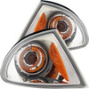 ANZO Euro Corner Lights Chrome w/ Amber Reflector for 99-01 BMW 3 Series E46