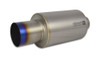 Vibrant Titanium  Muffler with Straight Cut Burnt Tip, 3.00" Inlet
