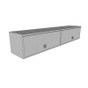Westin/Brute High Cap HD Top Sider 16" x 96" w/flip up Doors - Aluminum Tool Box