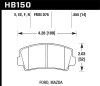 Hawk HPS Street Brake Pads for 79-81 Mazda B2000