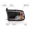 ANZO Plank Style Projector Headlights Black w/ Halo for 09-18 Dodge Ram 1500