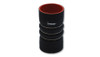 Vibrant 4 Ply Aramid Hump Hose w/3 SS Rings 4in ID x 7in Length - Black