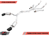 AWE Touring Non-Resonated Exhaust Black RS-style Tips for Audi B9 RS 5 Coupe