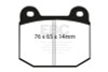 EBC Racing 97-99 Mitsubishi Lancer Evo 5 RP-1 Race Rear Brake Pads