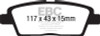EBC Redstuff Rear Brake Pads for 10-11 Hyundai Genesis 3.8