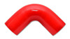 Vibrant Silicone Elbow Connector - 2.75in I.D. - 90 deg. Elbow (RED)
