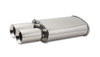 Vibrant  STREETPOWER Oval Muffler w/ Dual 3.5" Round Tips (2.5" inlet)