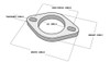 Vibrant 2-Bolt T304 SS Exhaust Flange (2in I.D.)