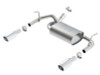 Borla 12-14 Jeep Wrangler JK 2Dr & 4Dr Rear Section ATAK Single Square Rolled Angle-Cut Exit Exhaust